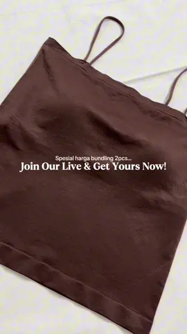 One of our best selling colour: dark coffee 🤎✨ walaupun tanktop-an aja tapi warna nya bikin vibes elegant lebih terlihat 🛍️✨ #joybasic #premiumquality #CapsuleWardrobe #basics #tanktop 