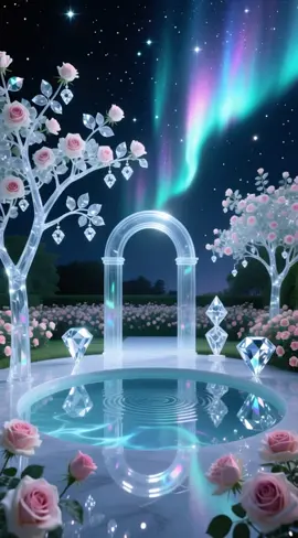 Glass rose garden🌹 #scenery #aiart #癒し #glass #rose 