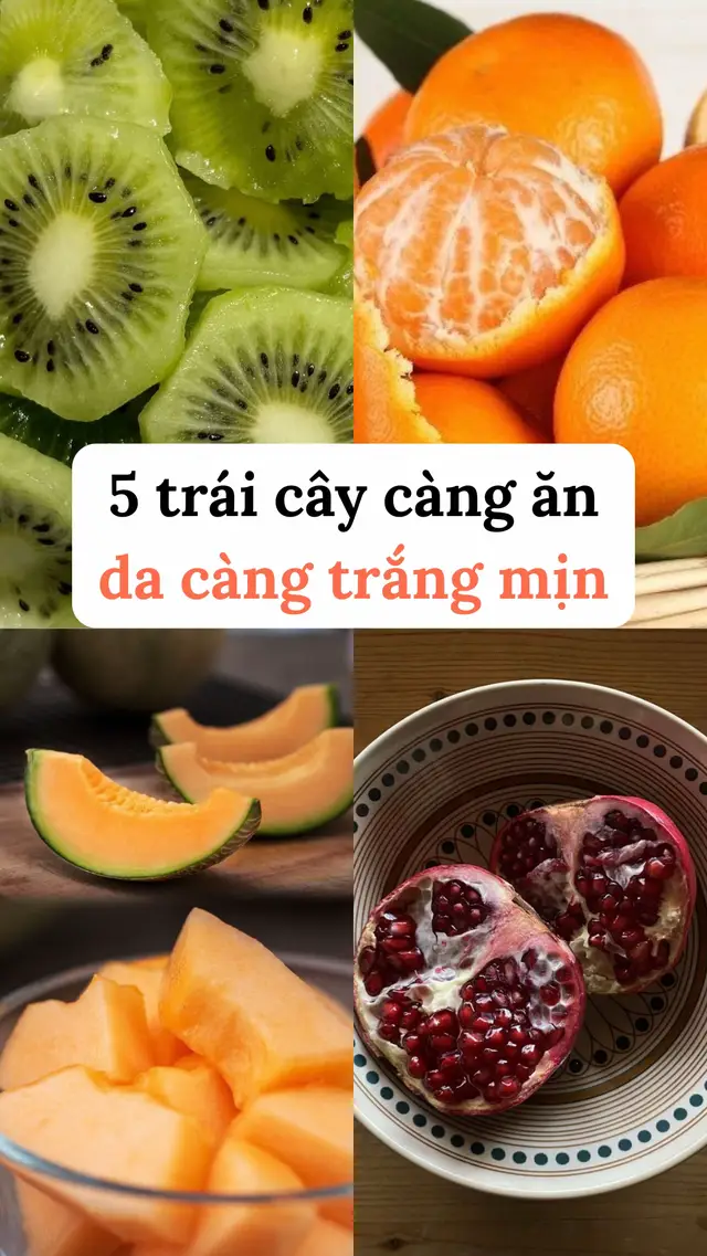 5 trái cây càng ăn da càng trắng mịn #fyp #healthylifestyle #thucpham #suckhoe #health 