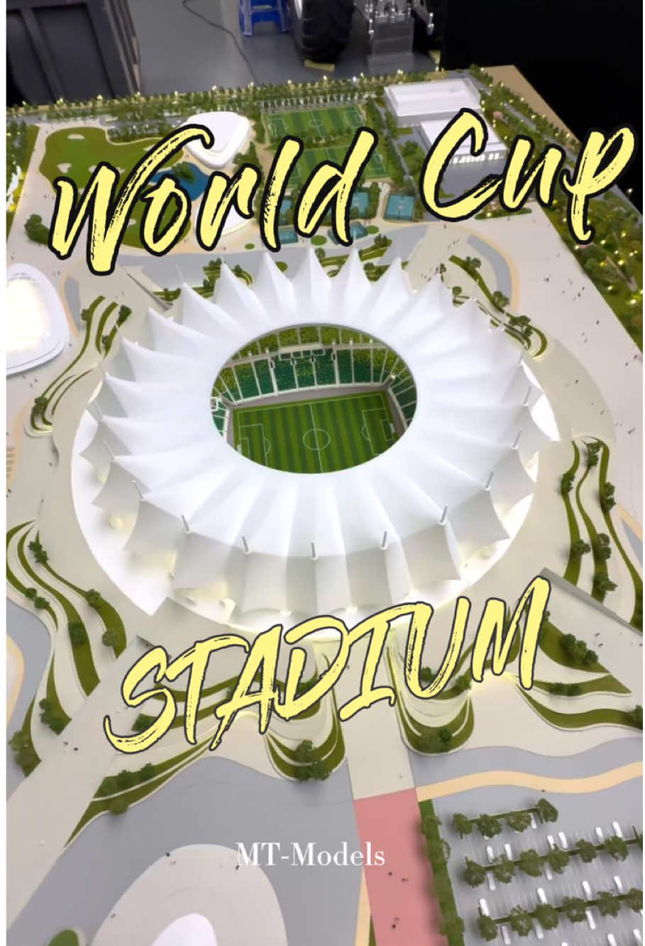 Mô hình sân vận động World Cup khiến người hâm mộ kinh ngạc #scalemodel #maquette #artist #arquitectura #funny #pyf #worldcup 