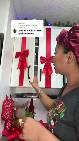Replying to @JKS_MISSINGBUTTON they are so pretty and they’re really easy to put up. They’re on sale right now during this flash sale for Black Friday grab them while they’re at this huge discount with free shipping. #cabinetbows #kitchendecor #christmasdecor #tiktokshopholidayhaul #TikTokshopBlackFriday 