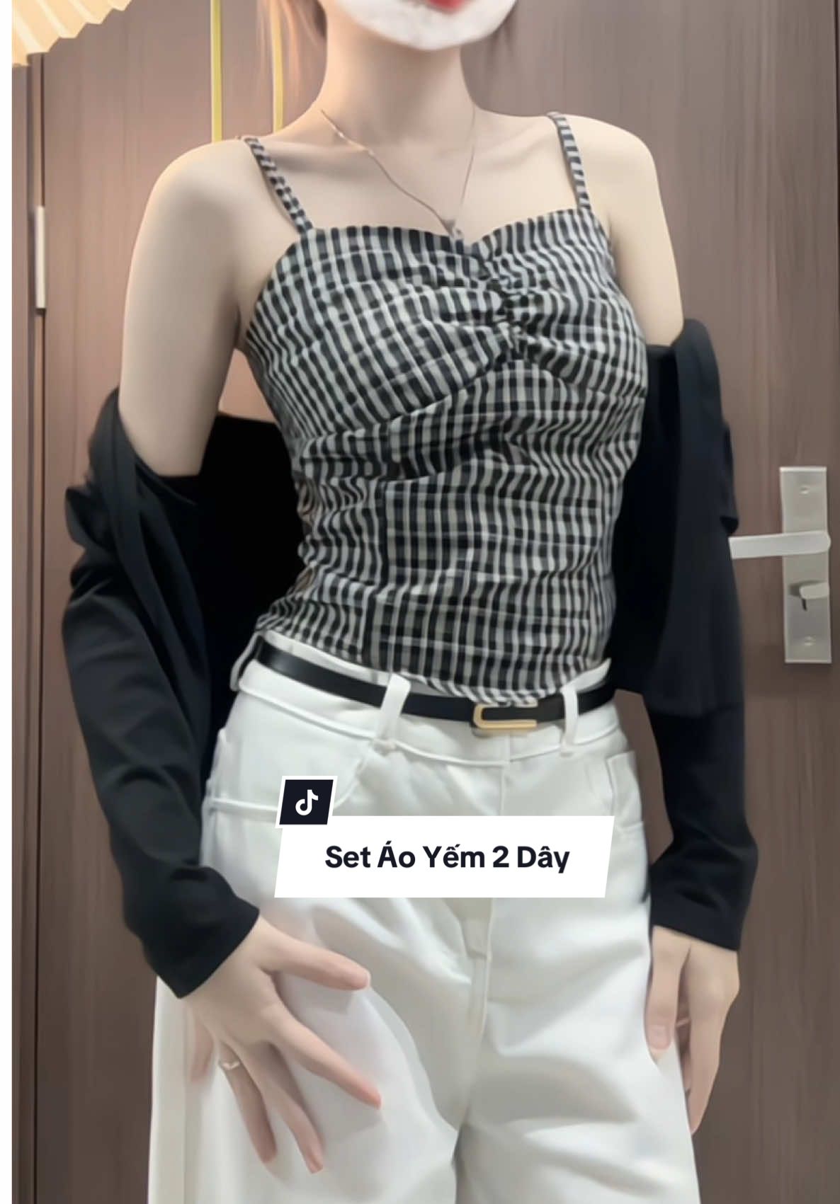 Set áo 2 dây kẻ 🌹#xuhuong #nganthanthien #phoidoxinh #set #aohaiday 