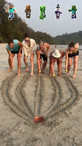 Minecraft Accuracy Challenge | 1,2,3,4,5 ?🎯  #Minecraft #football #beach #who #guess 