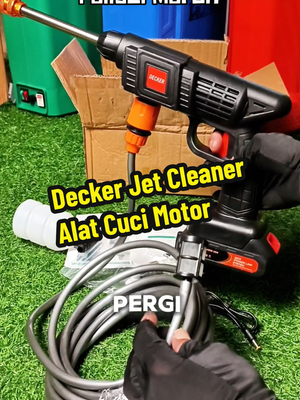 Decker Jet Cleaner alat cuci motor mobil tekanan tinggi. #jetcleaner #jetcleanermurah #jetcleanercordless #alatcucimotor 