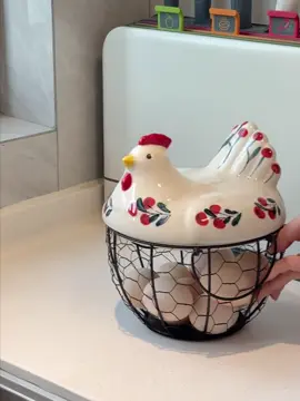 Giỏ gà sứ đựng 20 quả trứng gọn gàng bếp. Rổ đựng trứng hình gà đáng yêu ##decor##trangtri##ro##gio##trung @@Góc Nhà Xinh @@Góc Nhà Xinh @@Góc Nhà Xinh