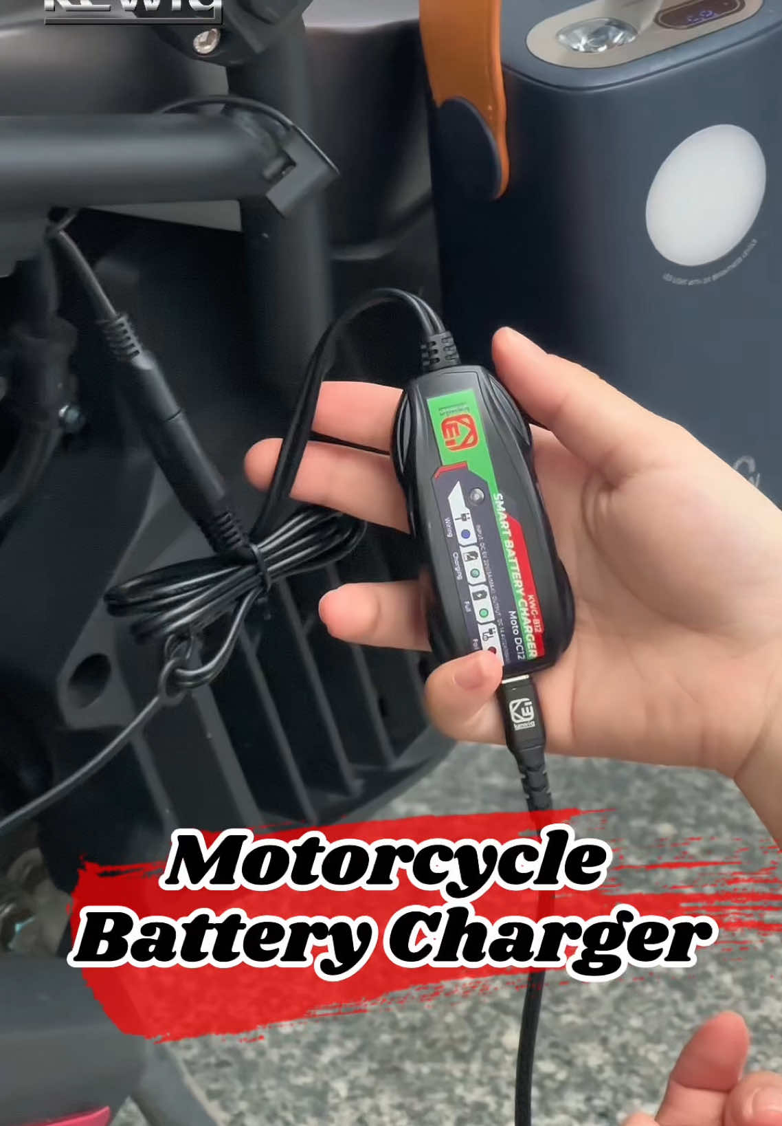 Kewig Motorcycle Battery Charger #kewig ✅Small size:  Convenient to carry  ✅30w Quick Charging ✅Real-time indicator light display  Good partner of Motorcycle tour🔋🔋 #motorcycleaccessories #motorcyclegear #motorcycleparts #motorcycletouring   