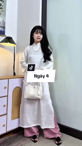 Áo dài vải gấm hoa lên dáng cỡ này Tết không mang thì phí quá nhò #fpy #xuhuong #tetmacgichodep #tet2026 #aodaitet2026 