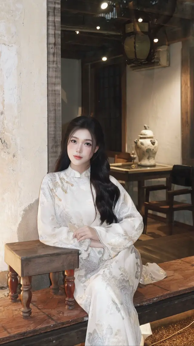 thích áo dài này quá nên chụp 2 lần lun @edini.vn 