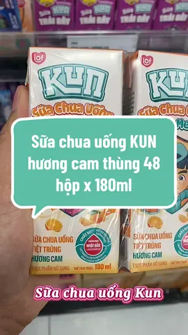 Sữa chua uống KUN hương cam thùng 48 hộp x 180ml##xuhuong##viral##suachuauongkun