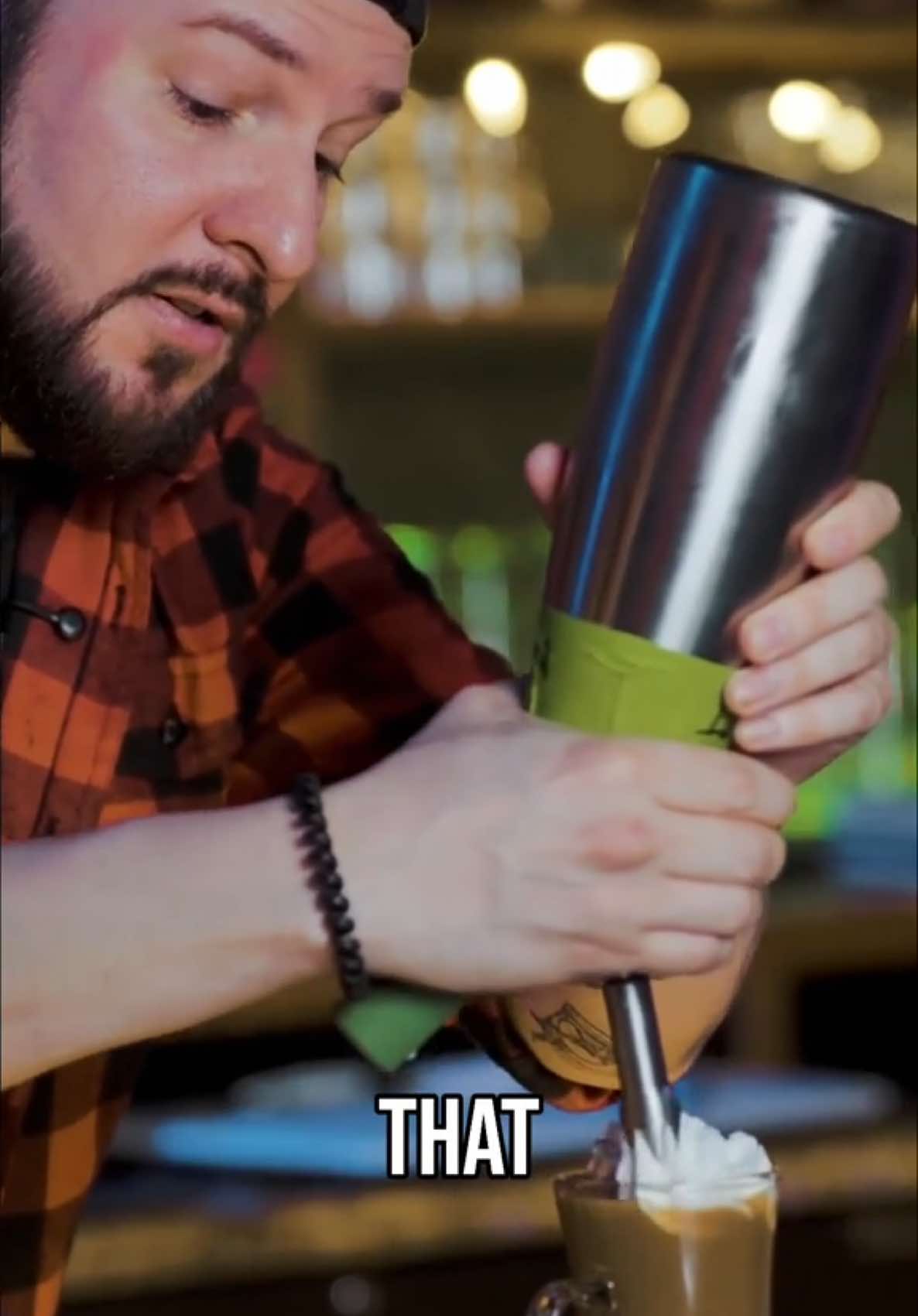 Malört-infused whipped cream. Sounds wrong. Tastes right. Exclusive to Dead Flamingo in Miami. Full episode on YouTube → Barhoppers #Malort #MiamiBars #CocktailTok #BartenderTok #Barhoppers