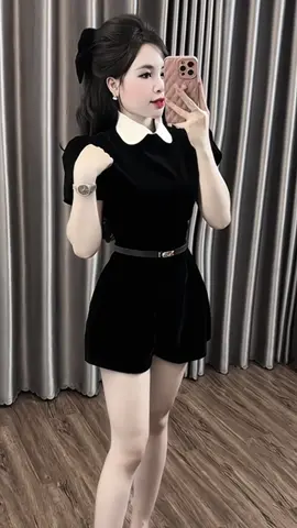 [Kèm đai] Jum nhung tay bồng cố tròn mix đai lưng sang chảnh lịch sự jum sang chảnh #setdonu #setdoxinh #setdodep #thoitrangnu #xuhuongtiktok 