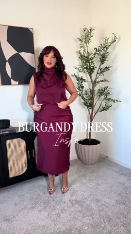 Burgundy dress inspo for the upcoming holiday parties 😍 Shop in my amazon storefront via the link in my bio’  #partydress #partyoutfit #christmasparty #officepartyoutfits #workpartyoutfits #christmasdress #weddingguestdress 