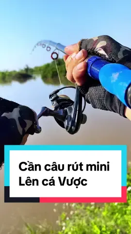 Lại là cây cần rút mini hơn 100k lên cá Vược phê quá 😝🤗 #xuhuongtiktok #cancauca #cancaurutgon #cancau 