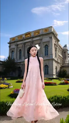 Váy sườn xám suông dài in hoa  phối cúc vải #thoitrangnu #vaysuonxam #vaysuoong #fashionlylion  #vayinhoa 