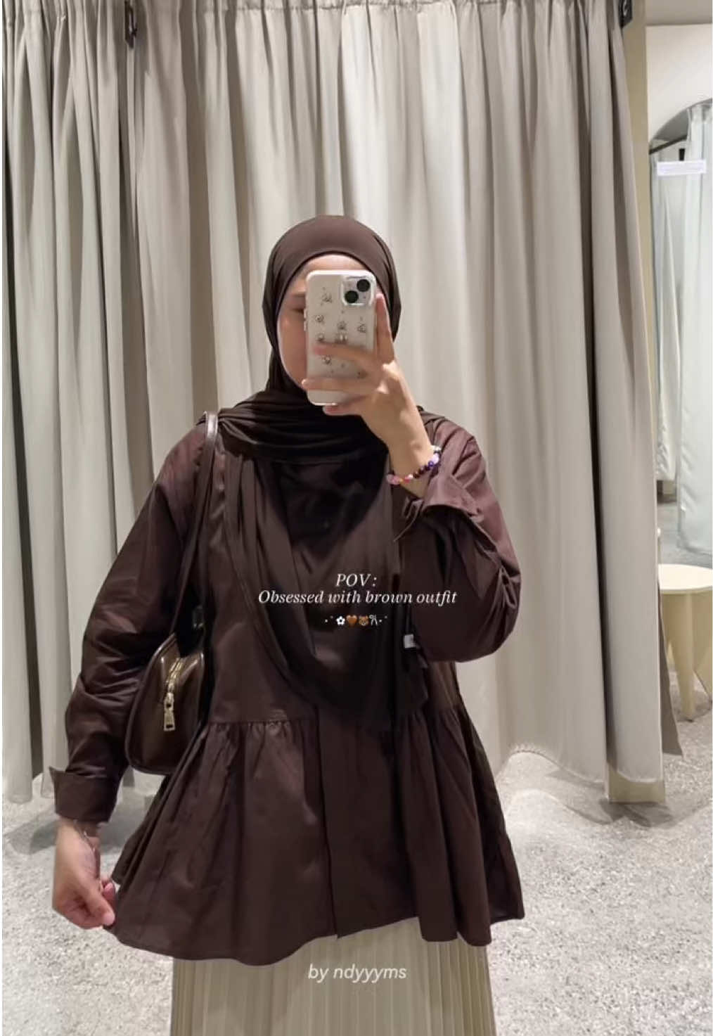 I love brown outfit🤎🤏🏻 #simpleoutfit #fitcheck #brownoutfits 