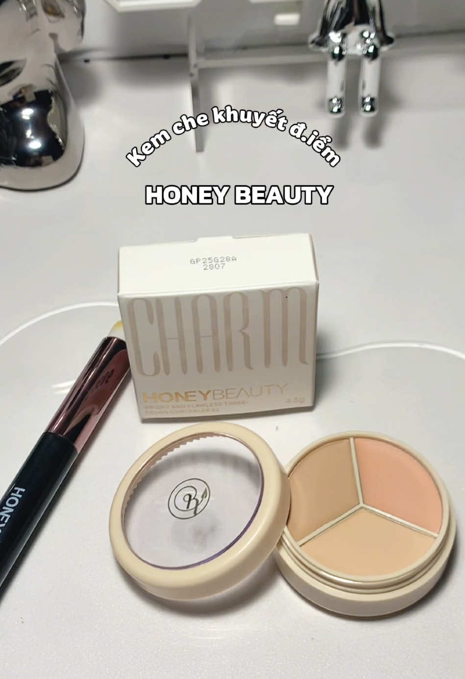 ✨Kem che khuyết điểm Honey Beauty 🌷✨ #chekhuyetdiem #makeup #lamdep #viral #xuhuong 