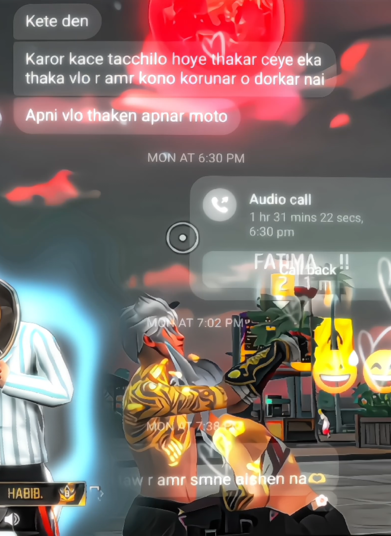 দোষ দিয়ে কি লাভ বলো, হয়তো ভাগ্যে ছিলে না😅💔 #foryou #yourhabib #viralvideo #garenafreefire #unfrezzmyaccount 