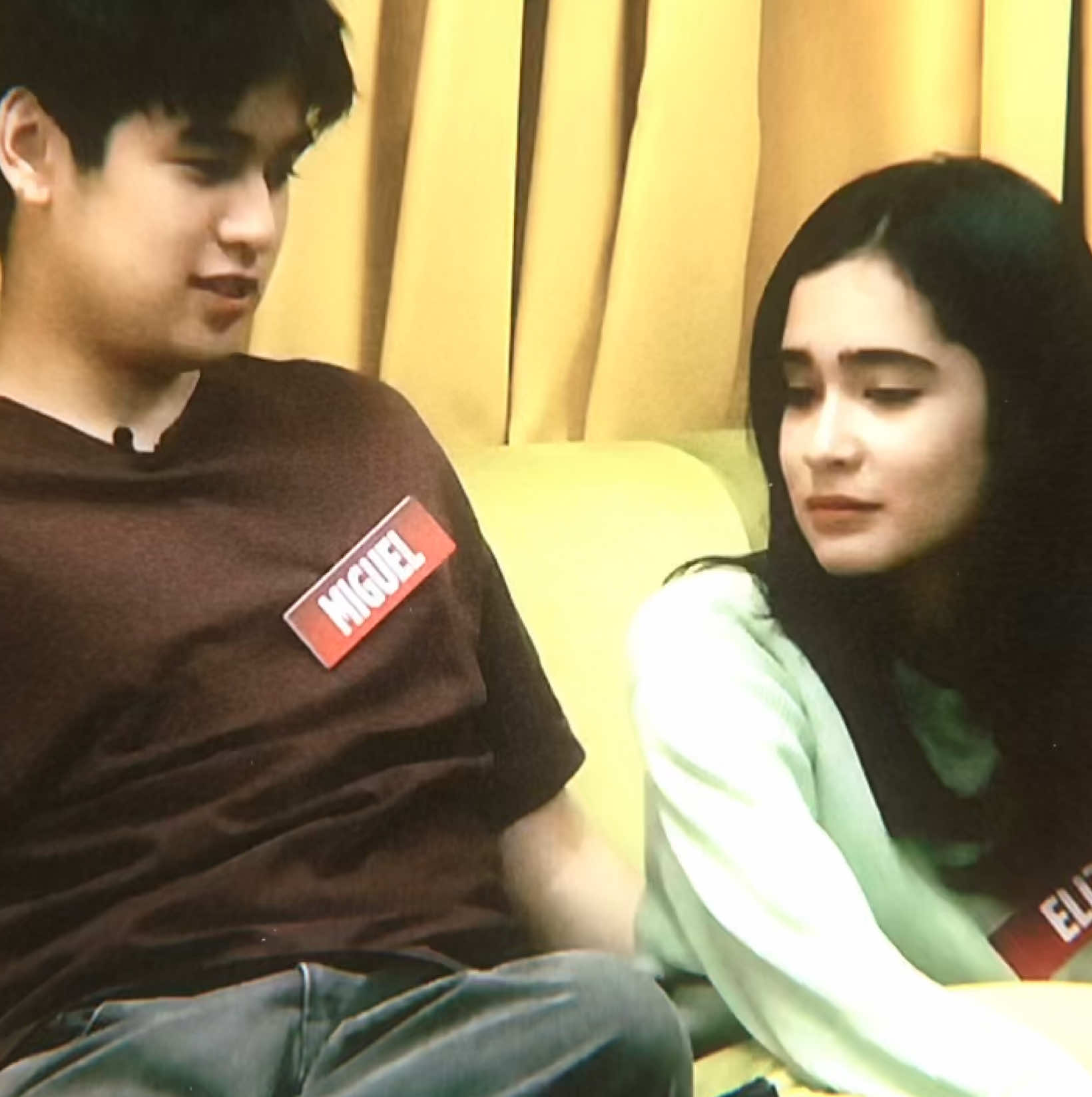them and that damn green sofa — anyways, let’s just hope na they’ll find their way back to each other 🩵 #lizguel #miguelvergara #elizaborromeo #pbbcollab2point0 #fyp 