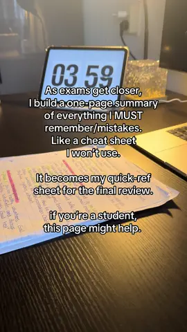 Creating a fake cheat sheet before exams saved me 😭 #StudyTips #studytok #studyhacks #academicvalidation #students 