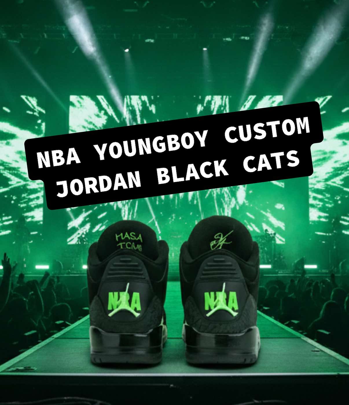 When @NbaYoungBoy came to the Phoenix Arena for the #masa tour they tapped in with our guy Vick Almighty to get him right with a custom 1 of 1 pair of NBA Young Boy Black Cat Jordan 3s.  Here is the whole process of Vick customizing these for him. Let us know what you think in the comments. 🔥 or 🗑️ #reshoevn8r #sneakers #nbayoungboy #customsneakers 