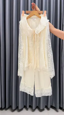 Set bộ pijama tiểu thư phối ren sang chảnh #pijama #dobotieuthu #doboxinh #dobopijama #dobosangchanh 