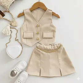 💖 Look Blogueirinha Menina, Alfaiataria com Colete + Short Saia 4 ao 16 Anos #creatorsearchinsights  #alfaiataria #premium #infantil #feminino 