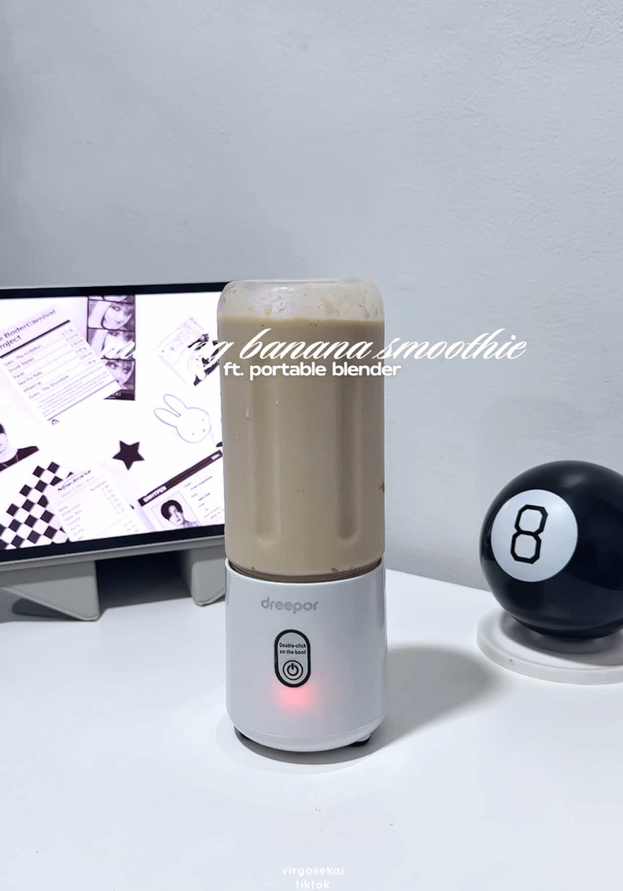 let’s make my fave smoothie with my new portable juice blender from @Dreepor 💭🍌 #blender #juiceblender #portableblender #blenderportable #miniblender 