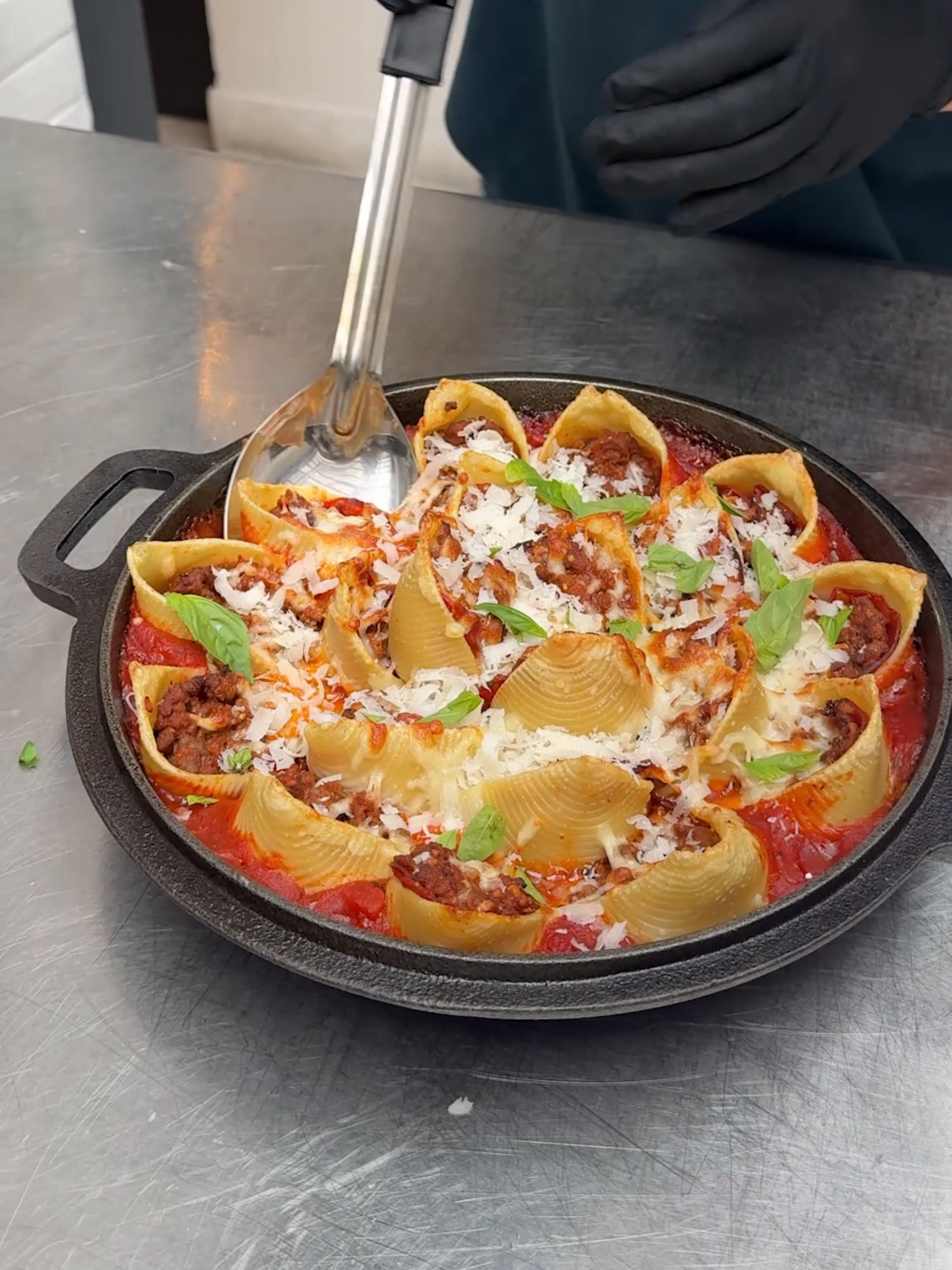 Pepperoni Stuffed Shells! Pasta night just got a pizza twist 🍝🔥 #fyp#usa🇺🇸#pepperoni#pasta