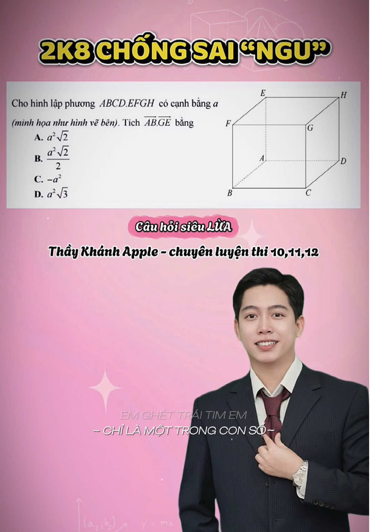 Cú lừa lặp lại mà vẫn khiến bao sĩ tử mất điểm đáng tiếc. 2k8 cmt ngay rút kinh nghiệm nhé #loptoanthaykhanhapple #thpt #onthidaihoc #2k8 #lop12 