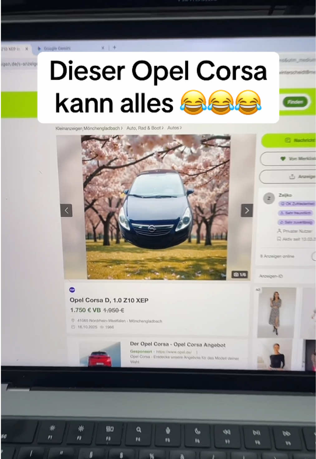 Was kann er noch alles? Dieser Opel Corsa scheint einfach alles zu können. Egal ob spazieren gehen, Hausaufgaben mit den Kindern machen oder sich im Bundestag für die Dönerpreisbremse einsetzen. #autos #corsa #opel 