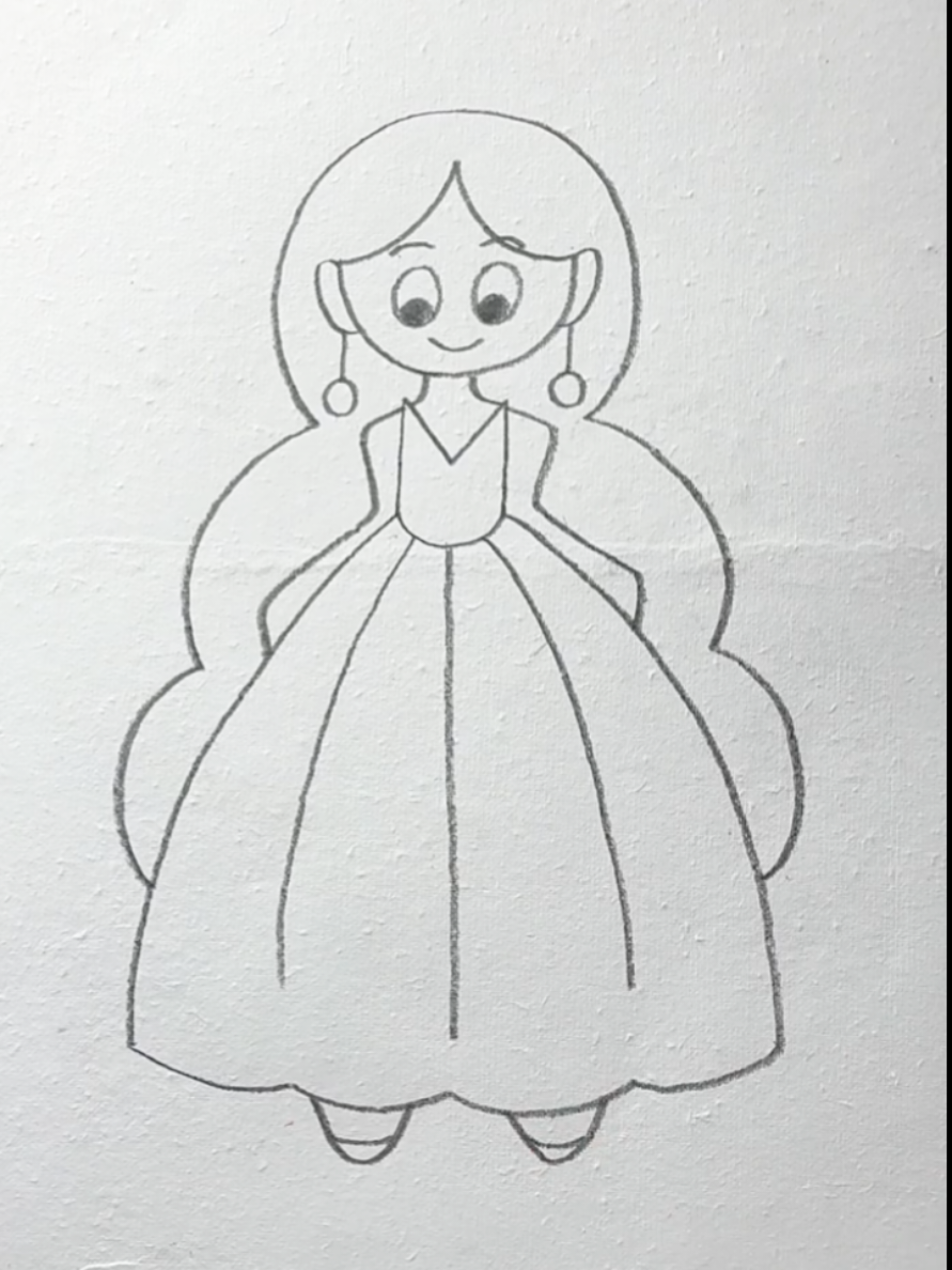 Doll drawing with pencil. #drawing #Foryou #artistsoftiktok #arteducation#trending 