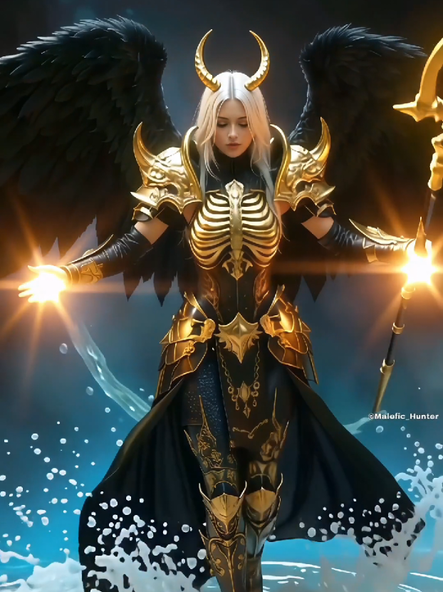 AI-Generate Video ⚠️ Transformation Effect: Armor of Demon. #malefichunter  #maleficvibes   #aiart  #darkart  #aivideos 