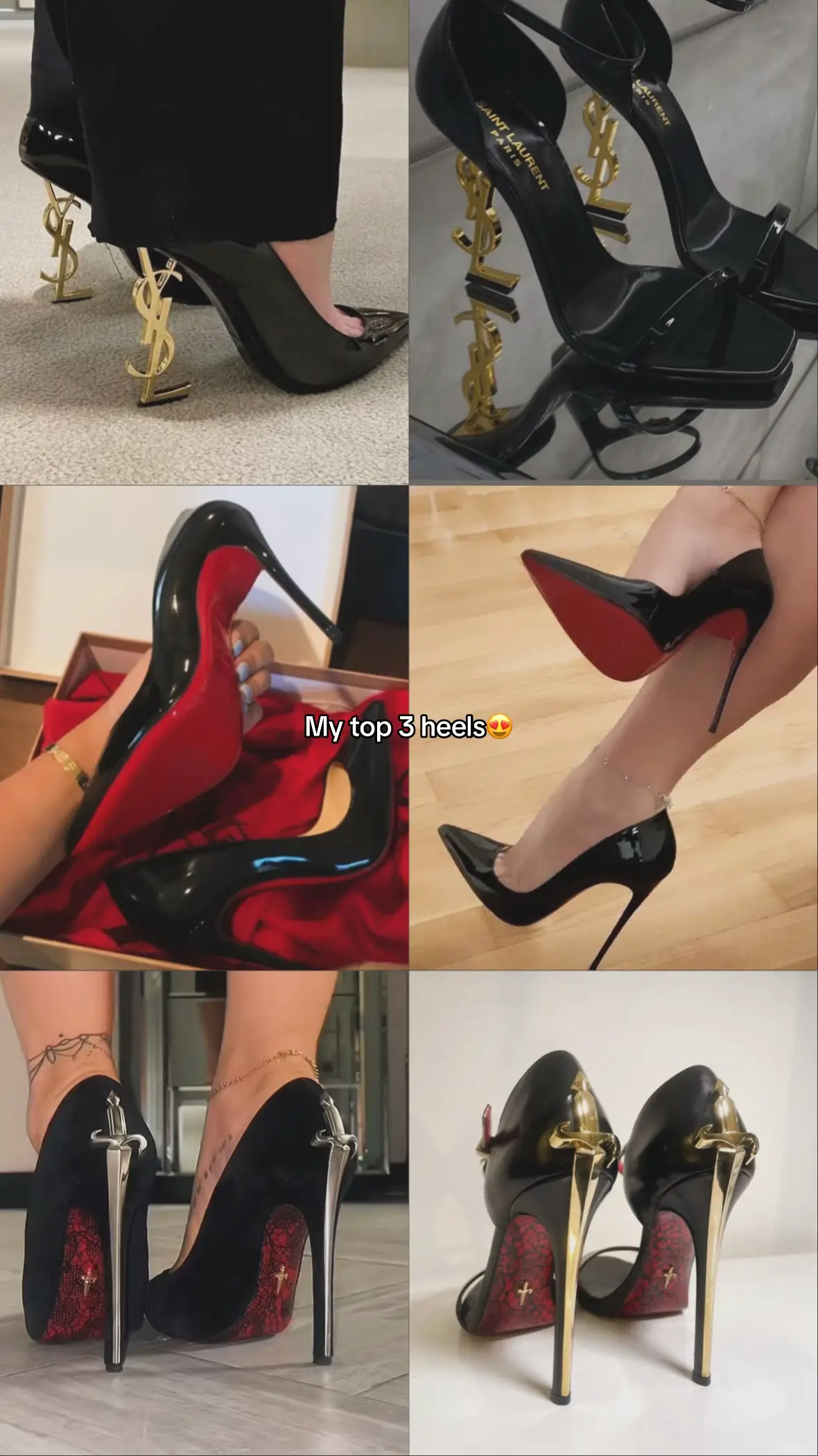 #heels #ysl #louboutin #cesarepaciotti #foryoupage 