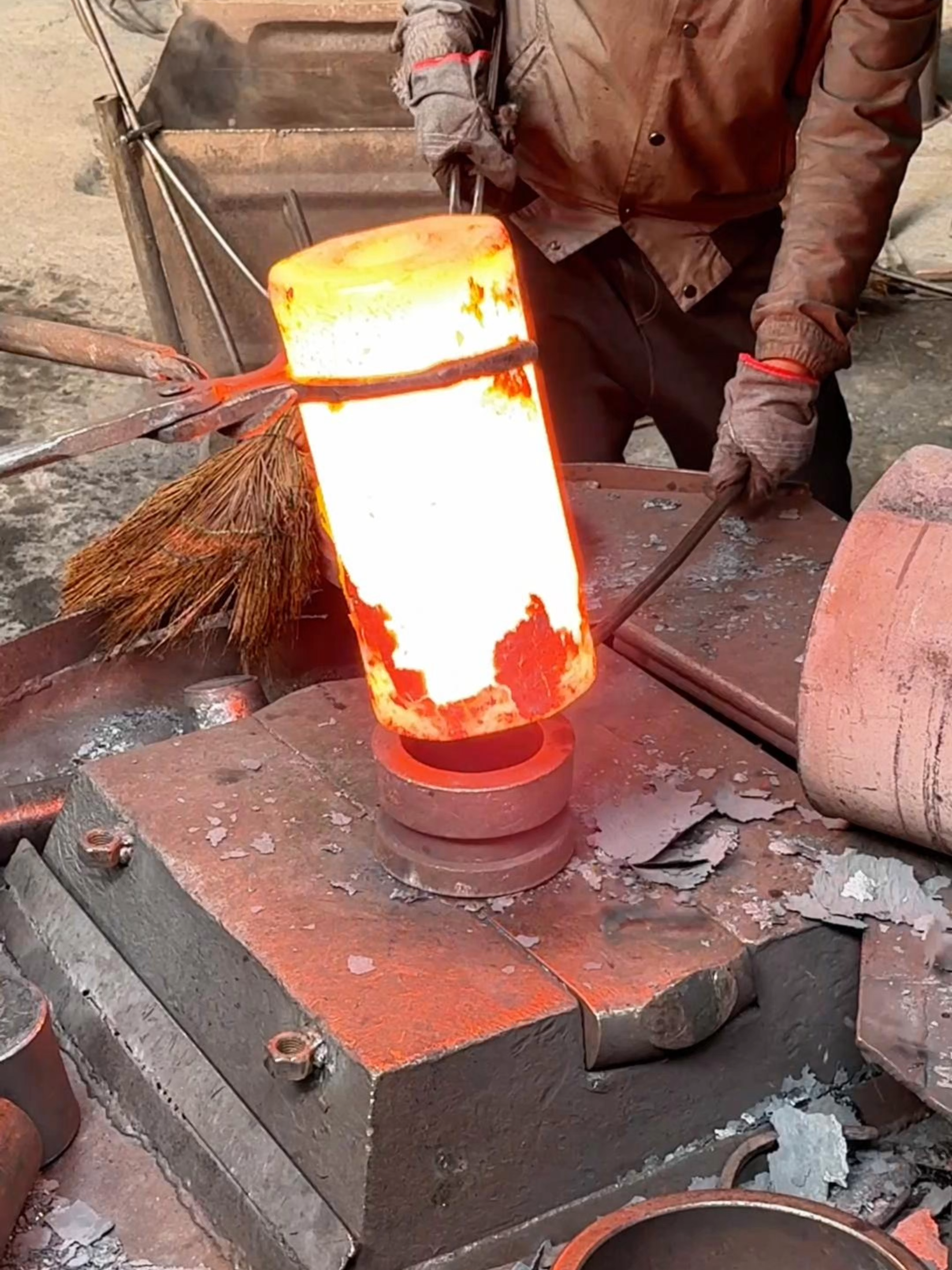 Inside the forging factory Hot Metal Meets Hammer – Forging in Glorious Slow Motion! #process #blacksmith #manufacturing #factory #forging