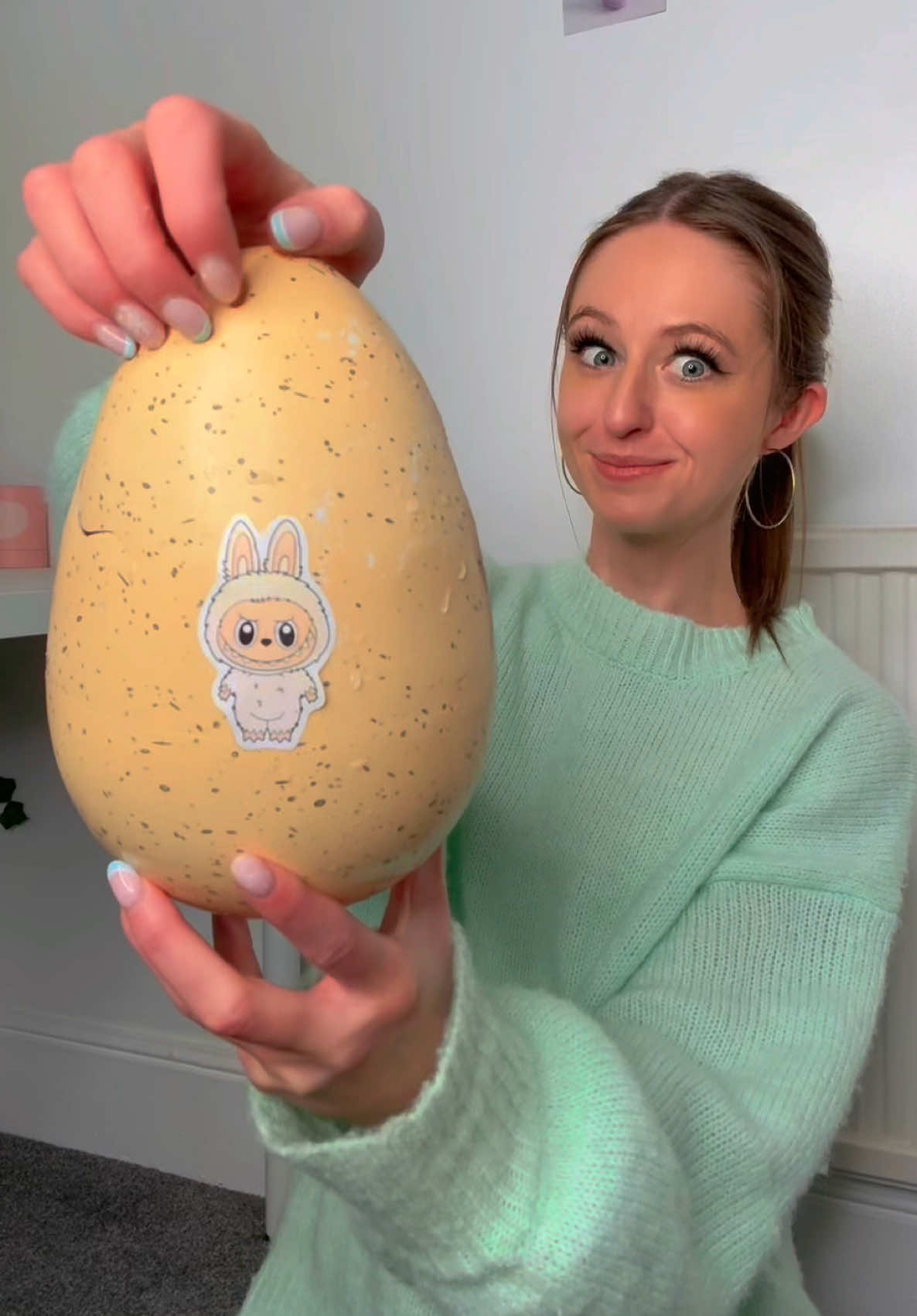 Replying to @Kii Hatching a GIANT Mystery LABUBU Egg DAY 2!!🫢🥚✨⁉️ #asmr #foryou 