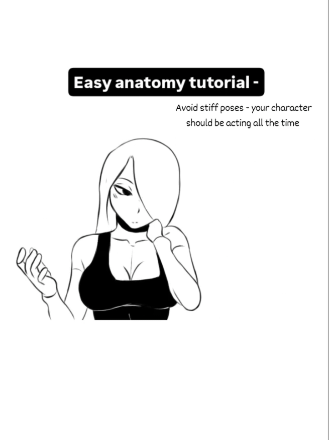 easy anatomy tutorial -animated  . drawing tutorial for beginners #art #animation #drawingtutorial  #manga #artwork 