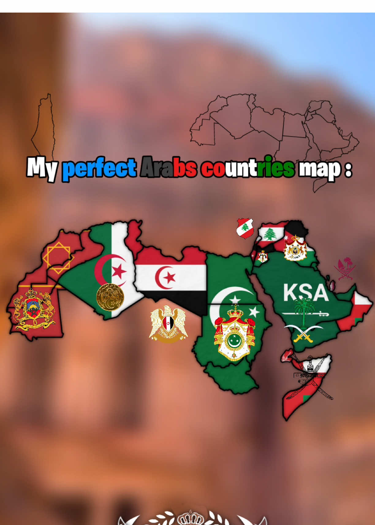 My perfect Arab countries map 🤩 (No hate) #screamformyicecream #viral #billionsmustlove #mapping #saudiarabia 