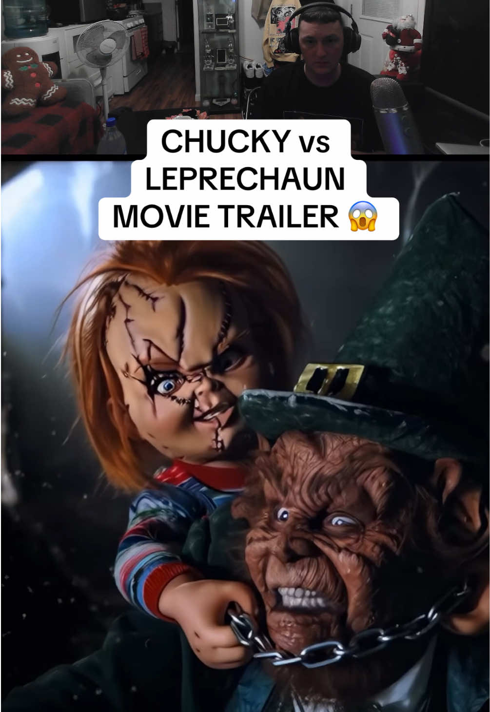 CHUCKY vs LEPRECHAUN MOVIE TRAILER 😱 #fyp #chucky #leprechaun #viral #trending 