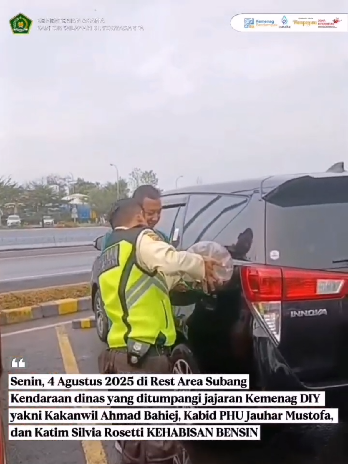 Perjuangan Dibalik Penetapan Embarkasi YIA 😅 Siapa sangka, di balik kesuksesan Penetapan Embarkasi Haji DIY di YIA, ada drama yang BIKIN NGAKAK! 🤣 Tim Kemenag DIY ada yang KEHABISAN BENSIN di TOL, Gaes! ⛽️🥲 Ini adalah bukti bahwa di balik kerja keras dan capaian luar biasa, selalu ada cerita-cerita 