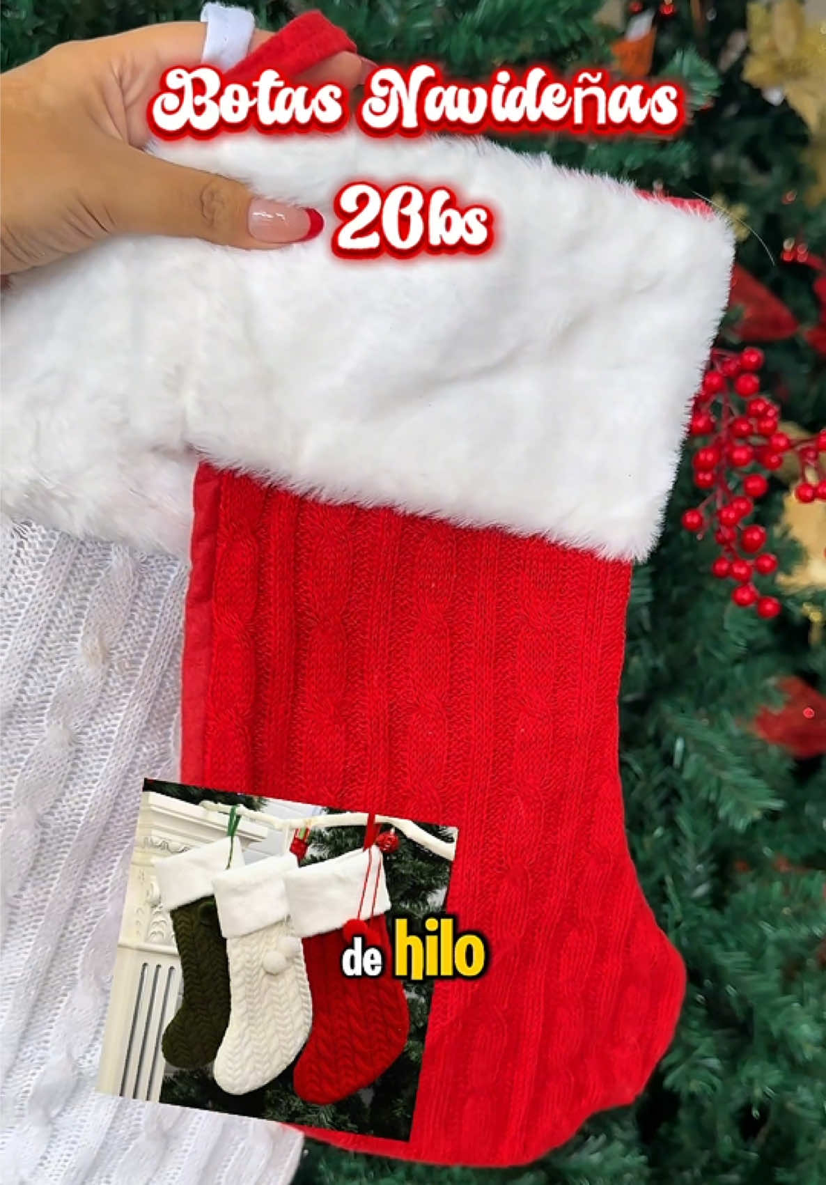 Botas navideñas de hilo✨😍 #botasnavideñas #navidad #decoration #homedecor #bolivia🇧🇴 