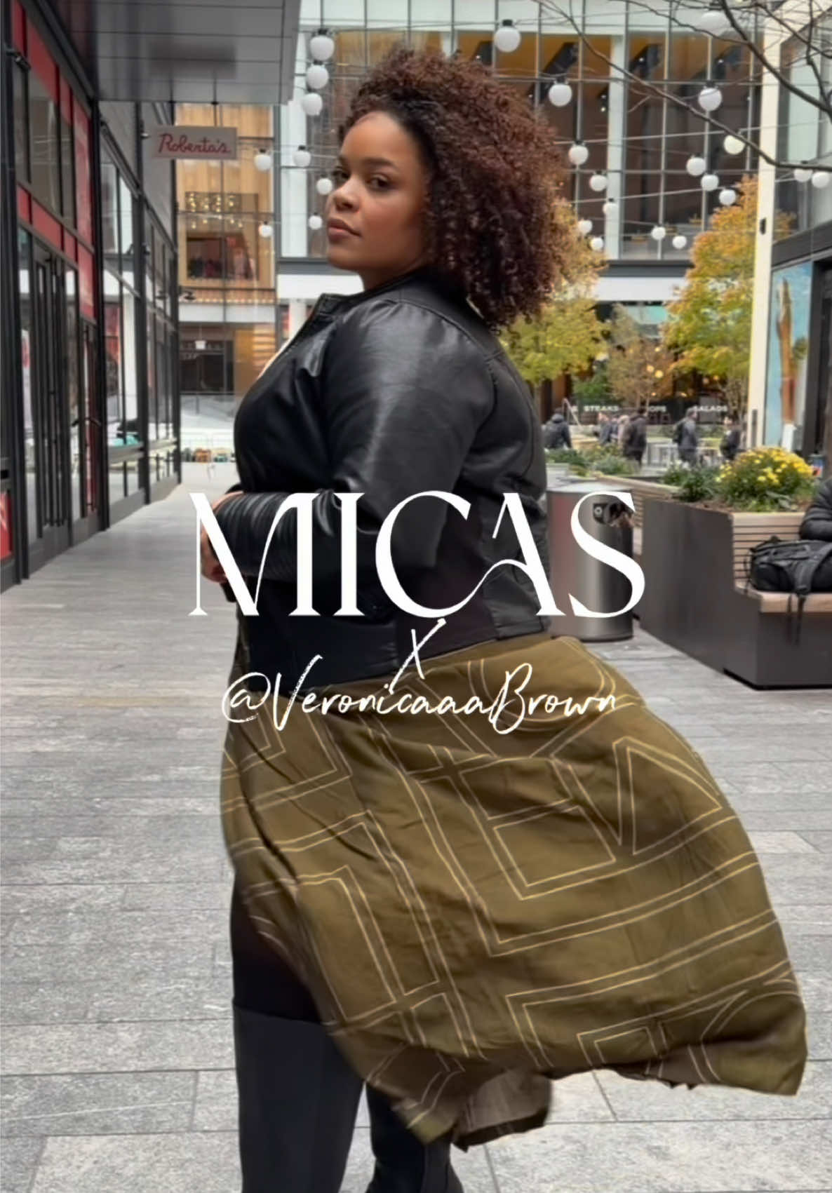 In the city doing what a girl does best💋 @MICAS  Use code VBROWN12 to save monies in your purchase ✨ Outfits:  1. Plus Size Ruched Short Sleeve T-Shirt + Plus Size Geometric Print Knotted High Waist Skirt 2. Plus Size Ruched Twist Knot One Shoulder Short Sleeve 3. Leopard Print Draped Cowl Neck Slip Midi Dress *Make sure to have a slip available for this dress!* #OOTD #plussize #curves #dress #micasgal  