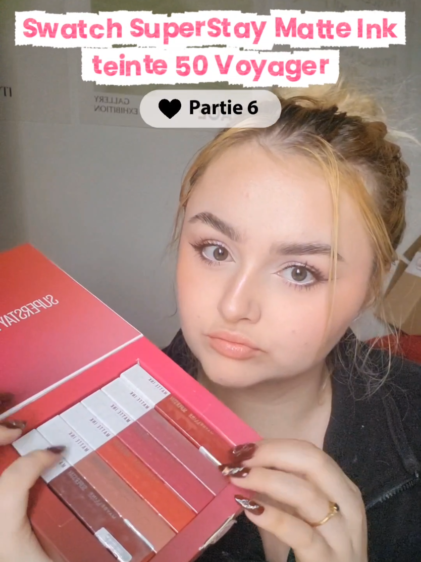 Partie 6 des swatch du Set 6 SuperStay Matte Ink Teinte 50 Voyager !! 🌸✨️ @Maybelline France  #maybelline #maybellinesuperstaymatteink #superstaymatteink #50voyager #superstaymatteink50 
