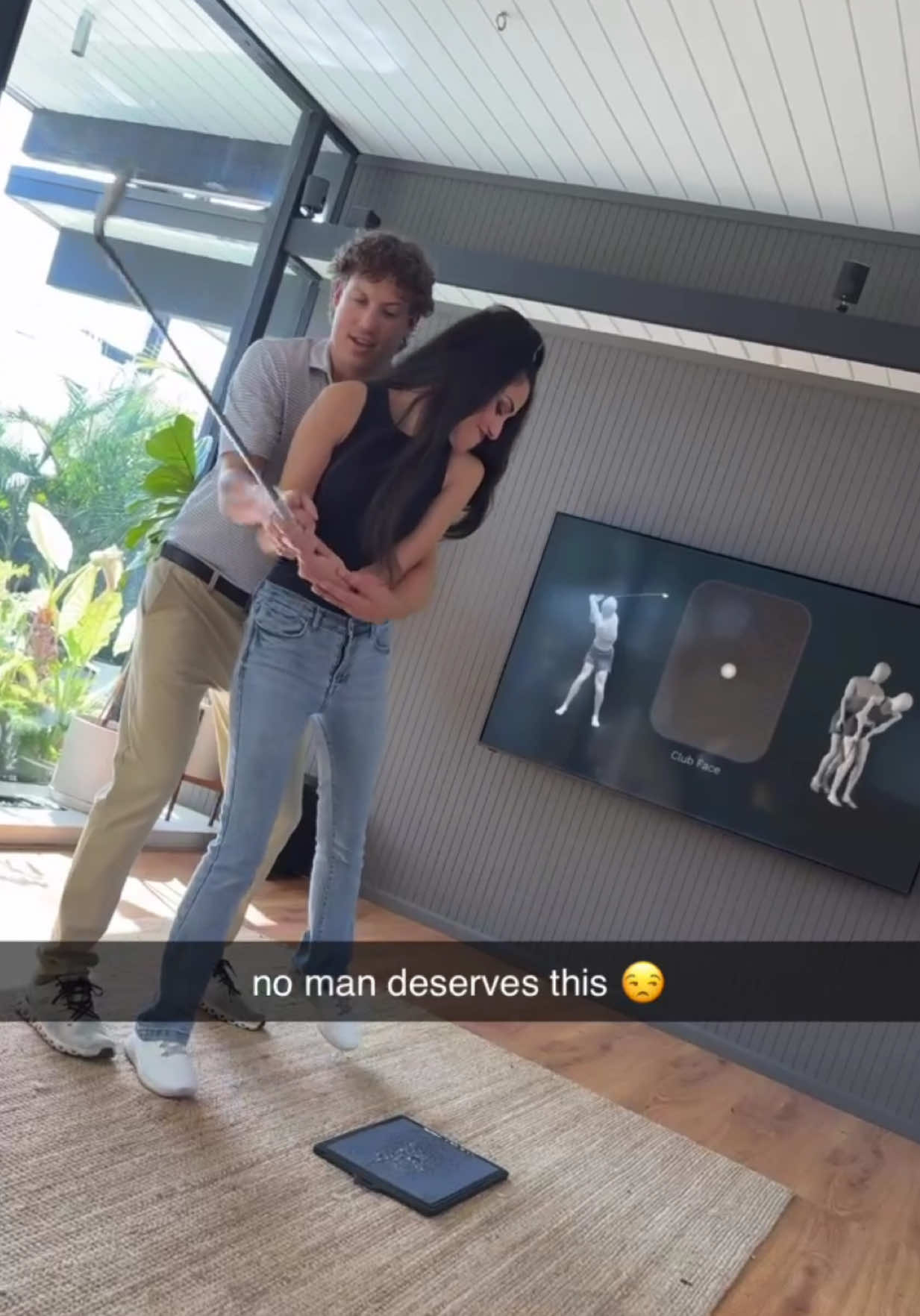 She’s wayyyy to into this Golf Daddy 🙃 #golf #husband #xmas 