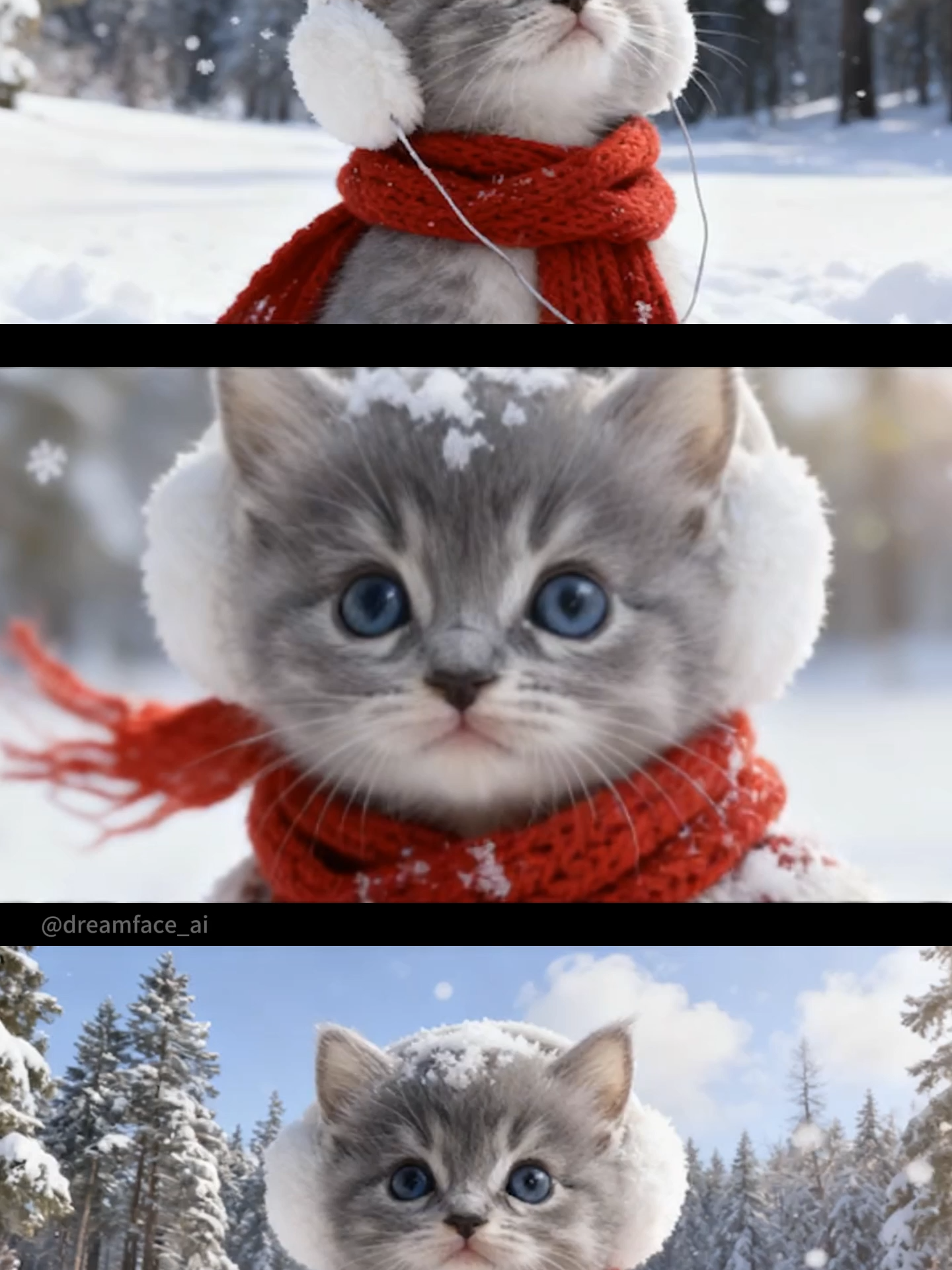 POV: You used AI to create a series of snowy videos starring your cat. #dreamface #kittycat #cutekitty #cat