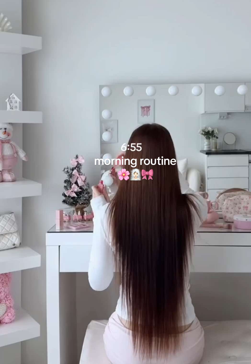 6am girly morning routine 💕 #grwm #morningroutine #6am #girlyaesthetic #viral 