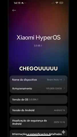 hyperOS 3? #hype #xiaomi #hyperos3 #celular 