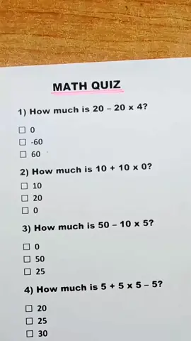 Math Quiz - Can you get 7/7❓ #math #mathematics #quiztime #brainteaser #trivia 