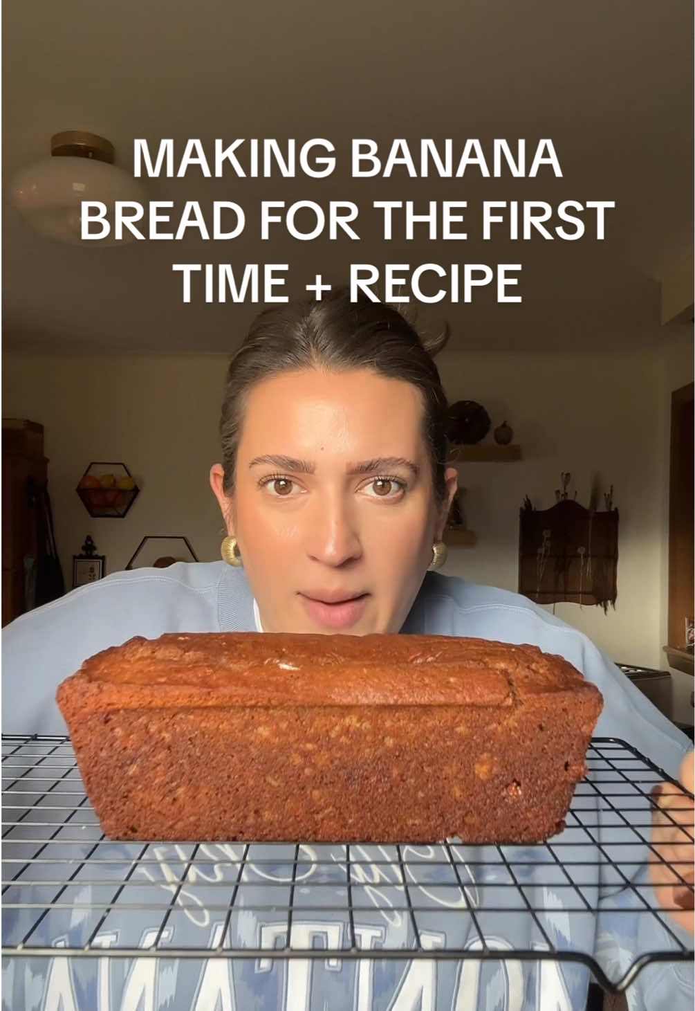 Is this giving you flashbacks to 2020??? It really turned out SO good you guys!!! I’m so excited 😍🍌 Thank you @GRACE • Mom | Home | Baby for the recipe!! #BakeWithMe #bananabread #bananabreadrecipe #EasyRecipe #realisticlifestyle 