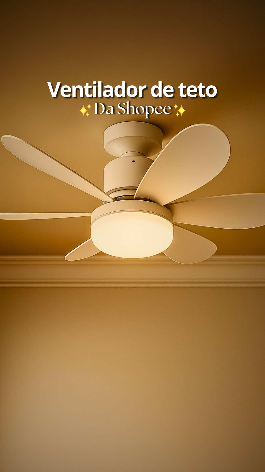 Ventilador de Teto 60W com Luz LED, super silencioso, 6 pás e controle remoto para sua máxima comodidade! ❄️💡 Garanta já o seu e sinta a diferença! 🚀 #ConfortoEmCasa #VentiladorDeTeto #LuzLED #CasaModerna #AmbientePerfeito    •🛍️Comente QUERO e receba o link