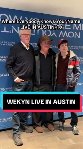 #TedDanson and #WoodyHarrelson made their way to Austin, Texas to talk with #JesseEisenberg. Check it out! #WEKYN @Now You See Me @Lionsgate 